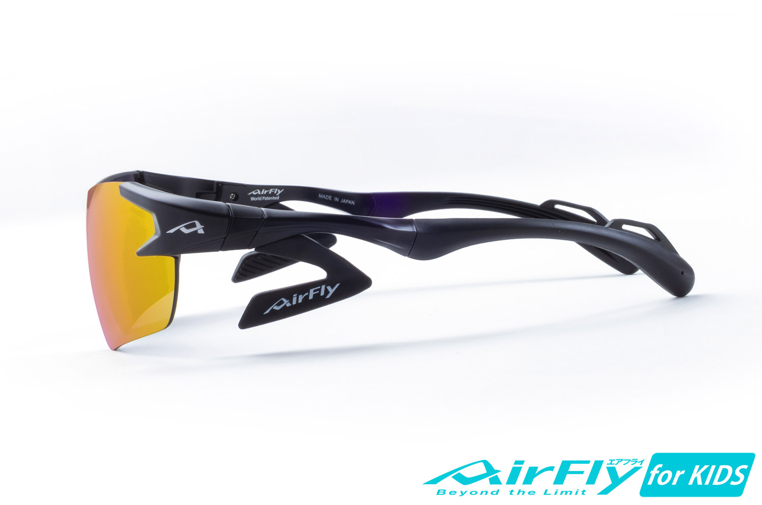 鼻パッドのない キッズ用スポーツサングラス　子供用  紫外線UV スポーツサングラス 釣り フィッシング エアエピック AIREPIC